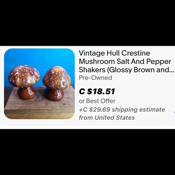Vintage Hull USA Salt  & Pepper mushrooms shakers - Picture 13 of 17